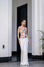 Flora Metallic Highlight Corset With Skirt Set