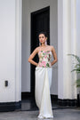 Flora Metallic Highlight Corset With Skirt Set