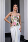 Flora Metallic Highlight Corset With Skirt Set