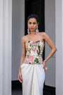 Flora Metallic Highlight Corset With Skirt Set