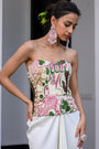 Flora Metallic Highlight Corset With Skirt Set
