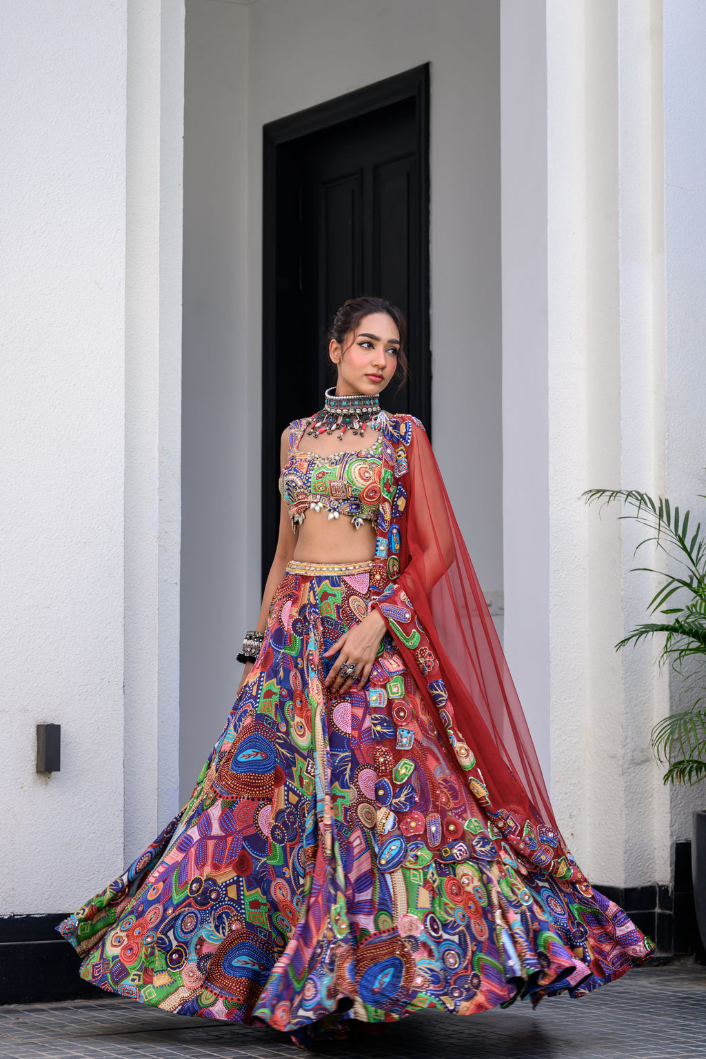 Iris H Lehenga Paidawn With H Blouse And H Apl Dupatta