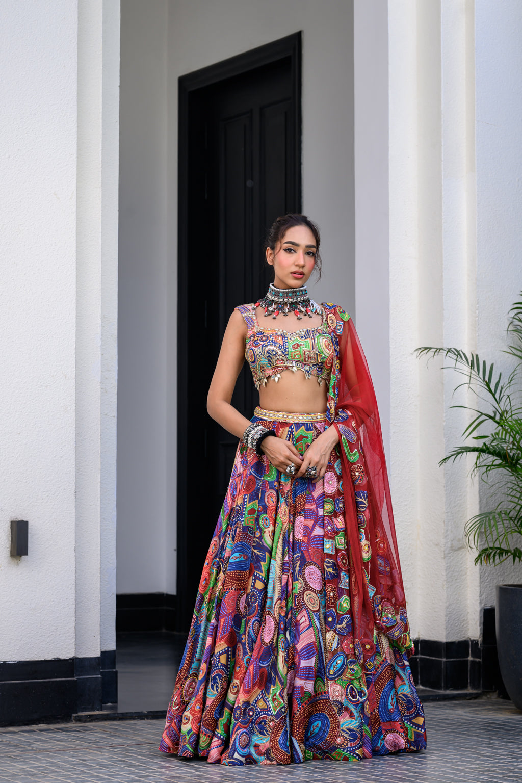 Iris H Lehenga Paidawn With H Blouse And H Apl Dupatta