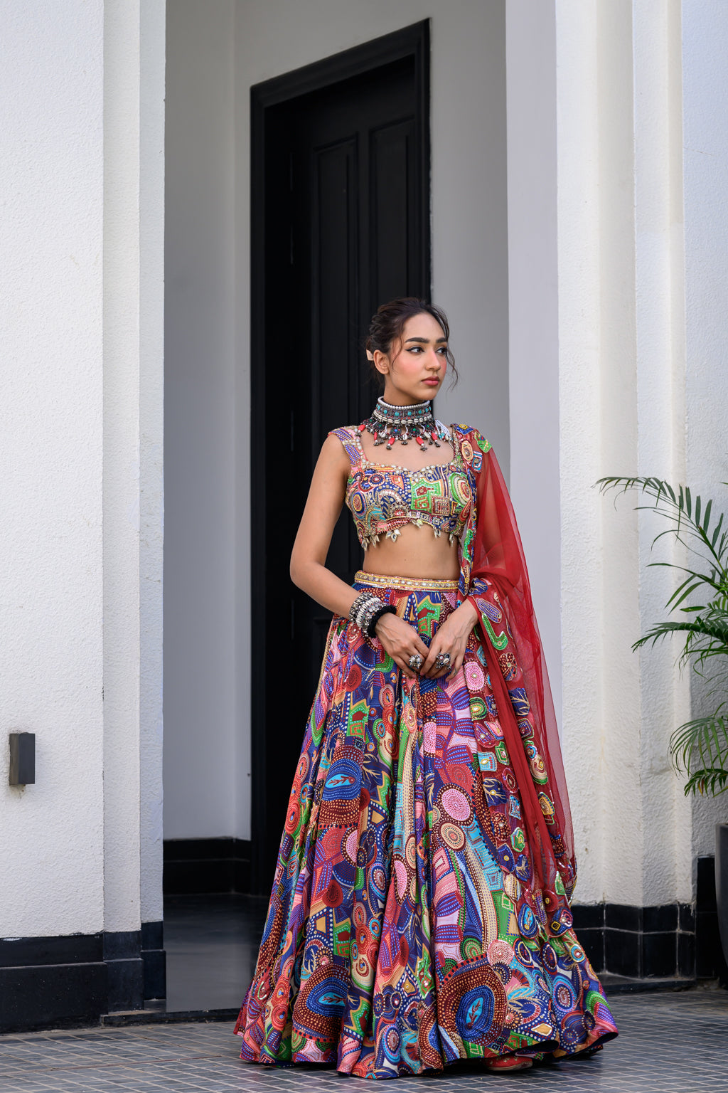 Iris H Lehenga Paidawn With H Blouse And H Apl Dupatta