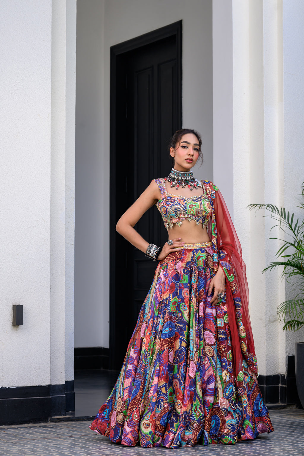 Iris H Lehenga Paidawn With H Blouse And H Apl Dupatta
