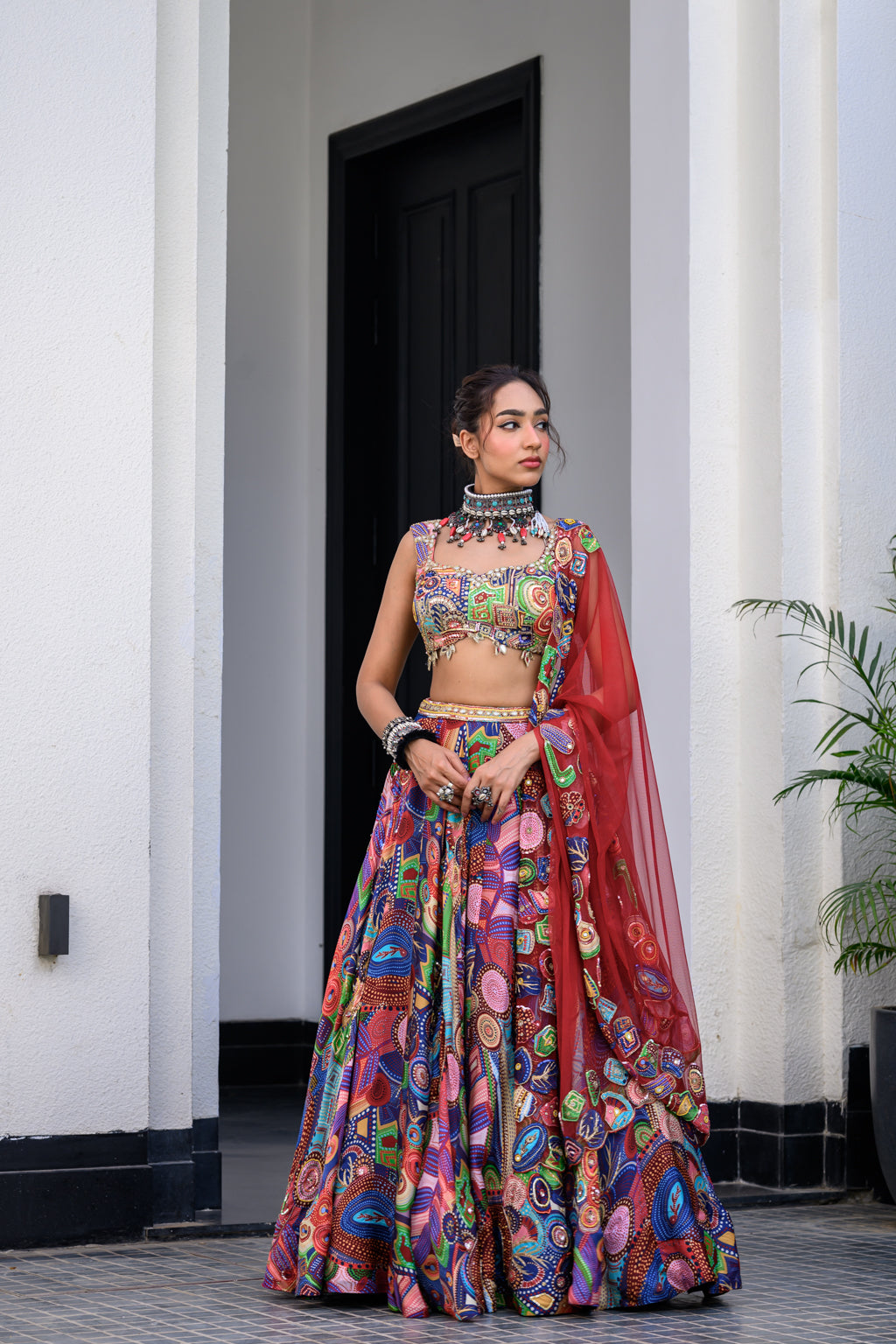 Iris H Lehenga Paidawn With H Blouse And H Apl Dupatta