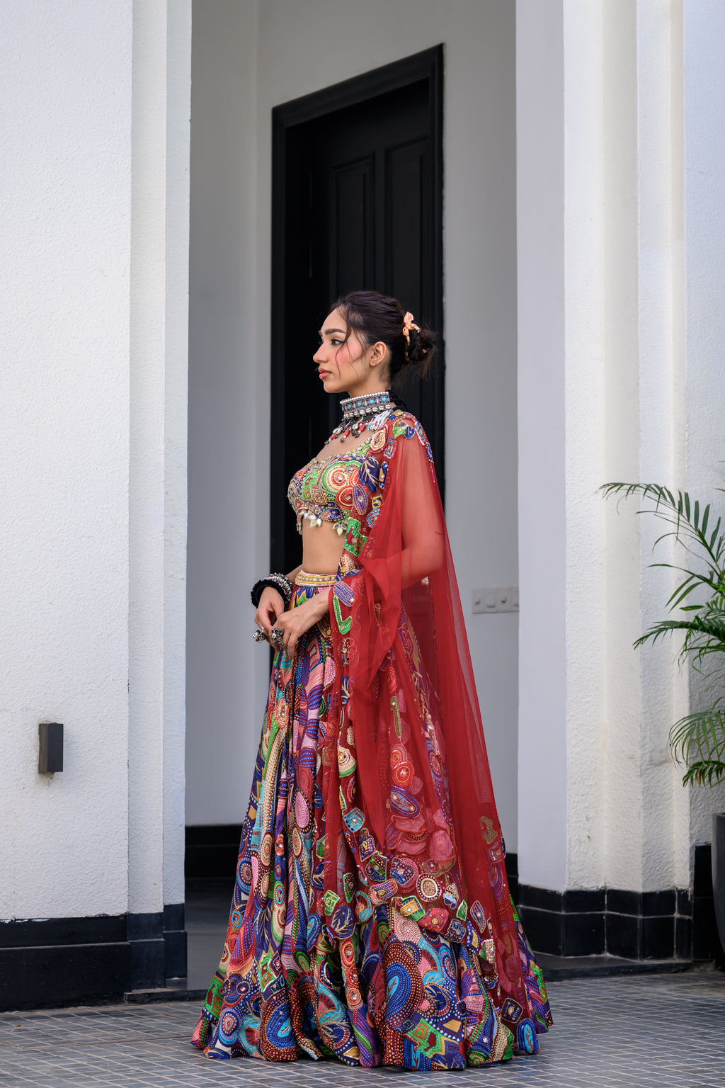 Iris H Lehenga Paidawn With H Blouse And H Apl Dupatta