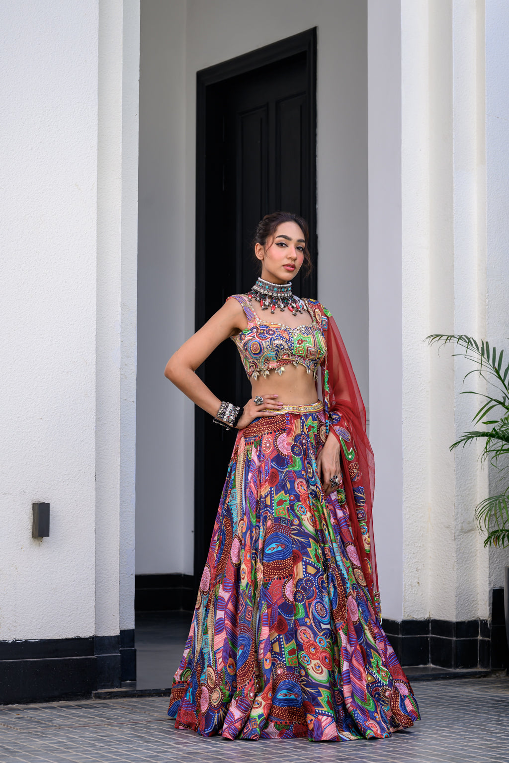 Iris H Lehenga Paidawn With H Blouse And H Apl Dupatta