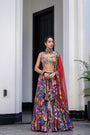 Iris H Lehenga Paidawn With H Blouse And H Apl Dupatta