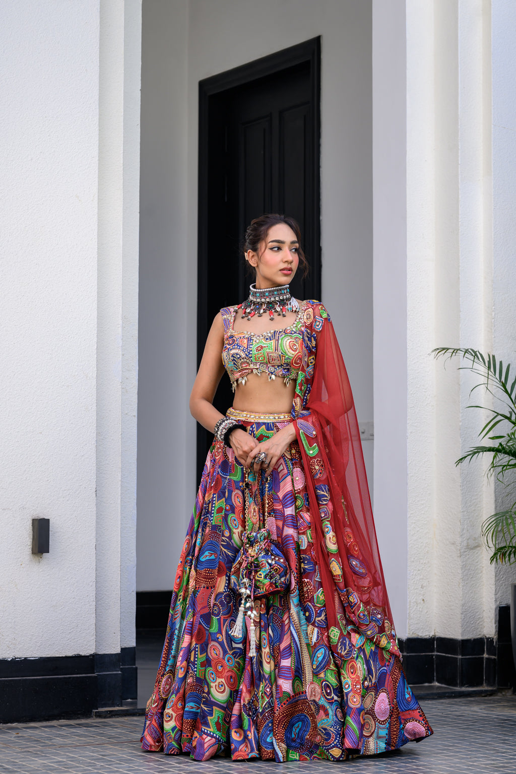 Iris H Lehenga Paidawn With H Blouse And H Apl Dupatta