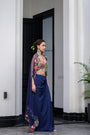 Iris H Bralette Paidawn Dhoti Skirt Set And H Apl Cape