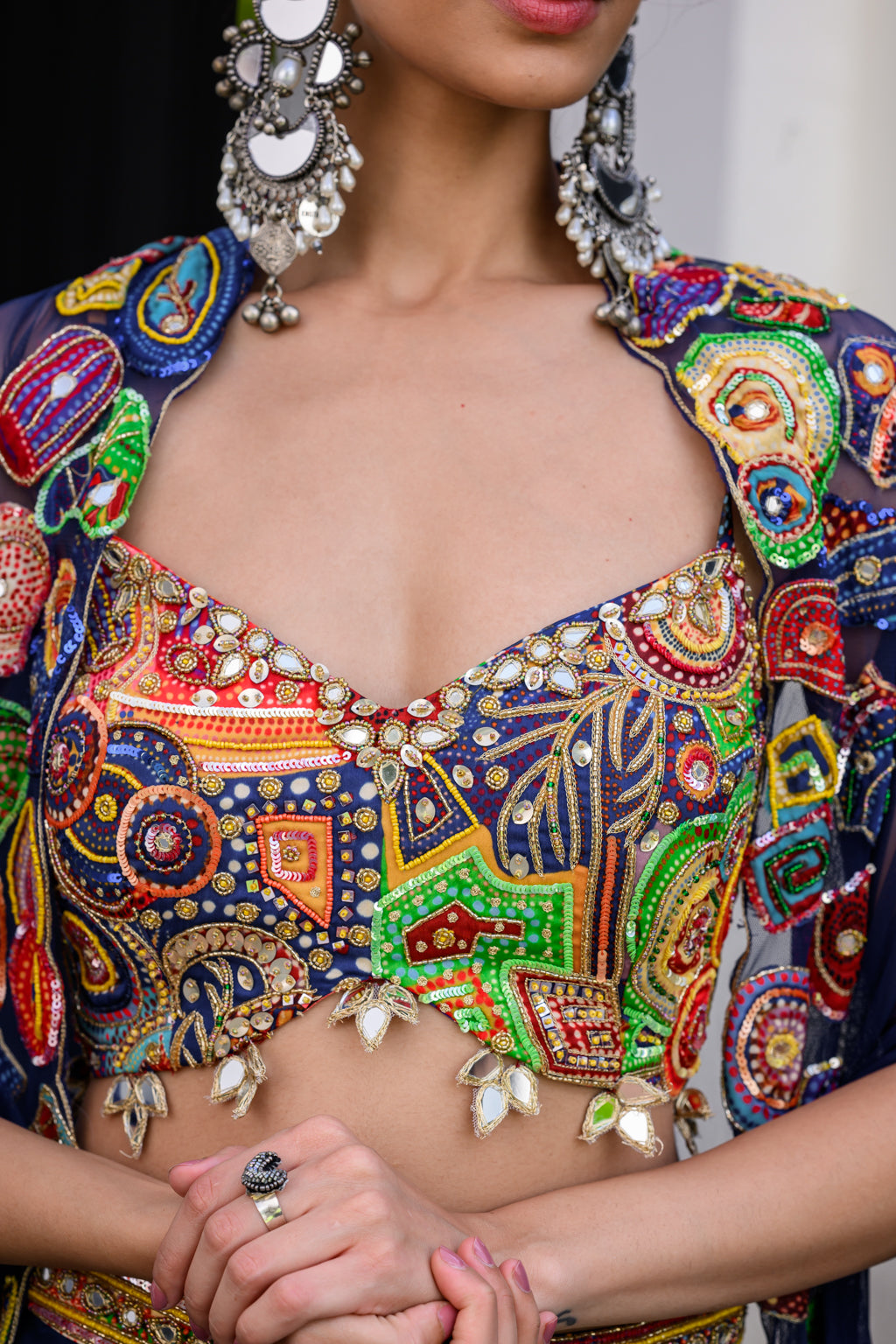 Iris H Bralette Paidawn Dhoti Skirt Set And H Apl Cape