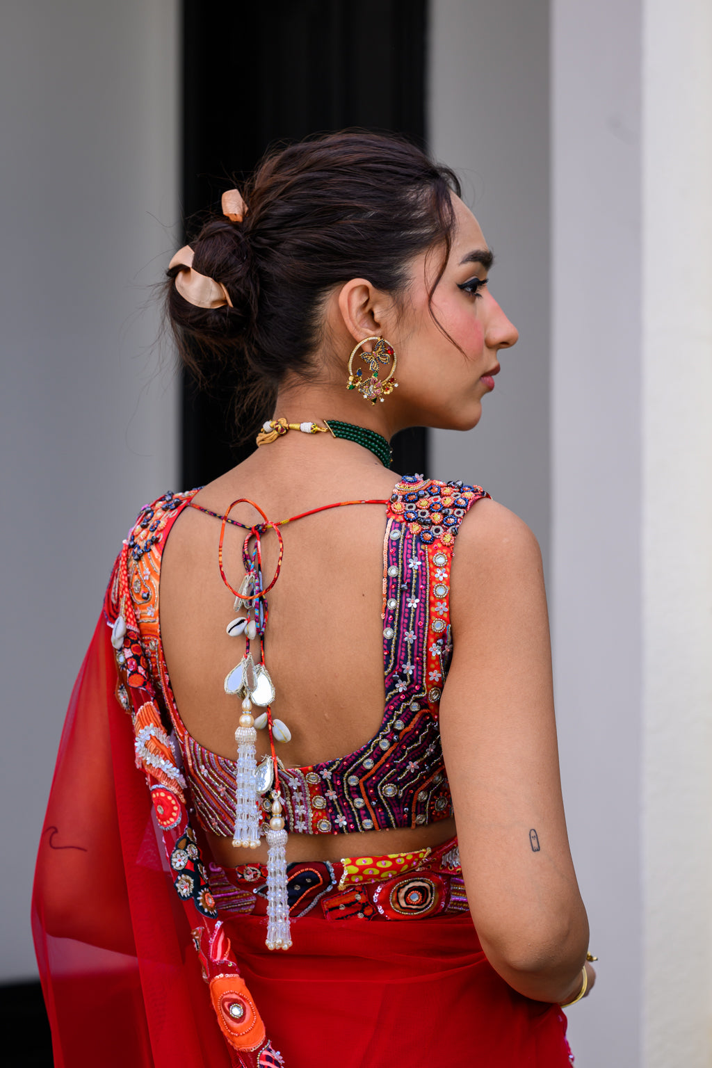 Dawn H Apl Saree Paidawn With H Blouse