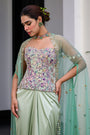Eden Textudawn Corset With Mirror Work With Dhoti Skirt And Cape Set
