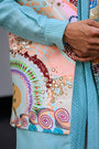Gardenia Highlighted Half Jacket With Pants