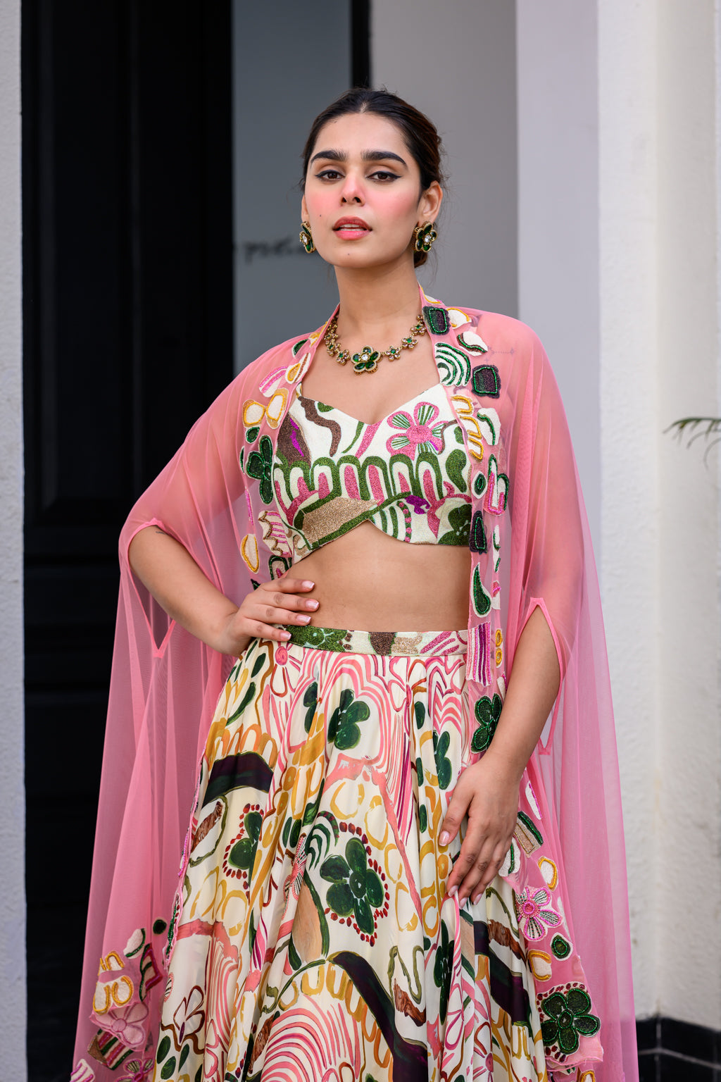 Flora Metallic Highlight Lehenga