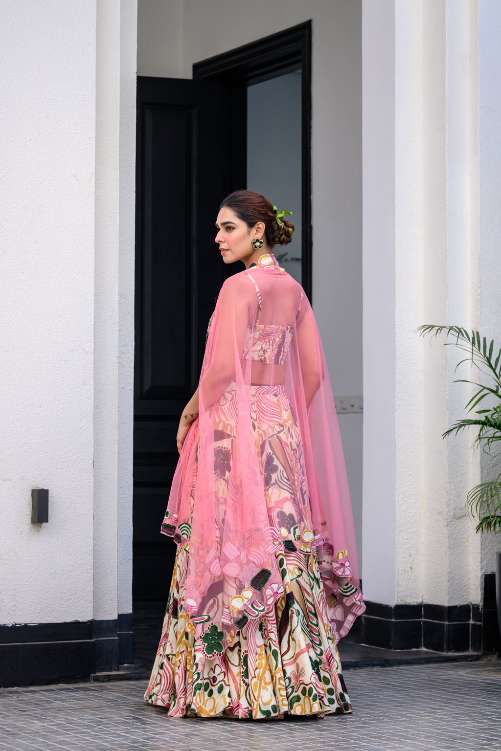 Flora Metallic Highlight Lehenga