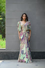 Eden H Saree With Hand Emb Blouse With Cape Jacket