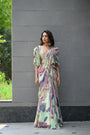 Eden H Saree With Hand Emb Blouse With Cape Jacket