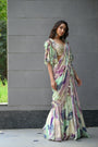 Eden H Saree With Hand Emb Blouse With Cape Jacket