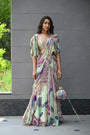 Eden H Saree With Hand Emb Blouse With Cape Jacket