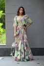 Eden H Saree With Hand Emb Blouse With Cape Jacket