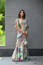 Eden H Saree With Hand Emb Blouse With Cape Jacket