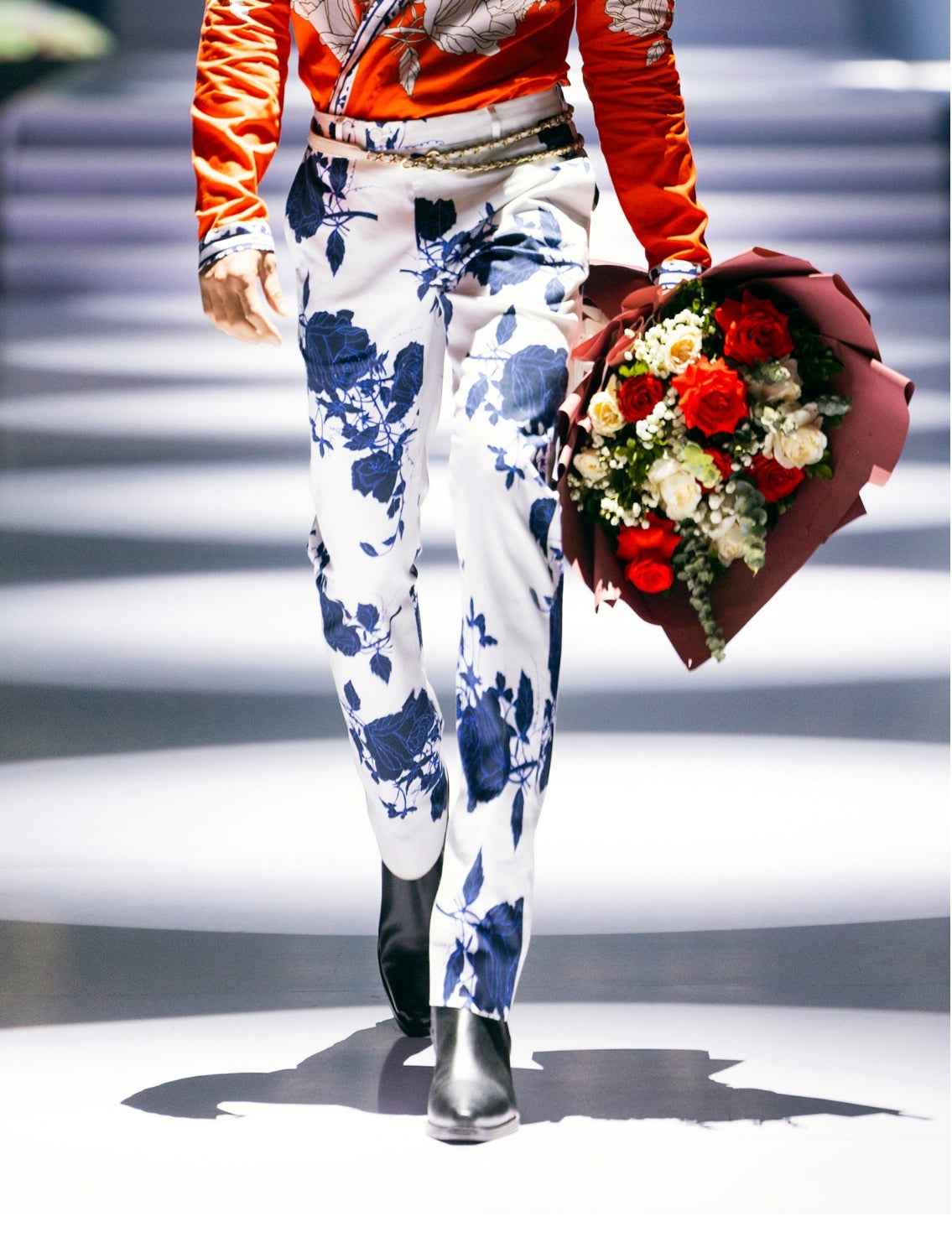 Blue Rose All-over Printed Trousers