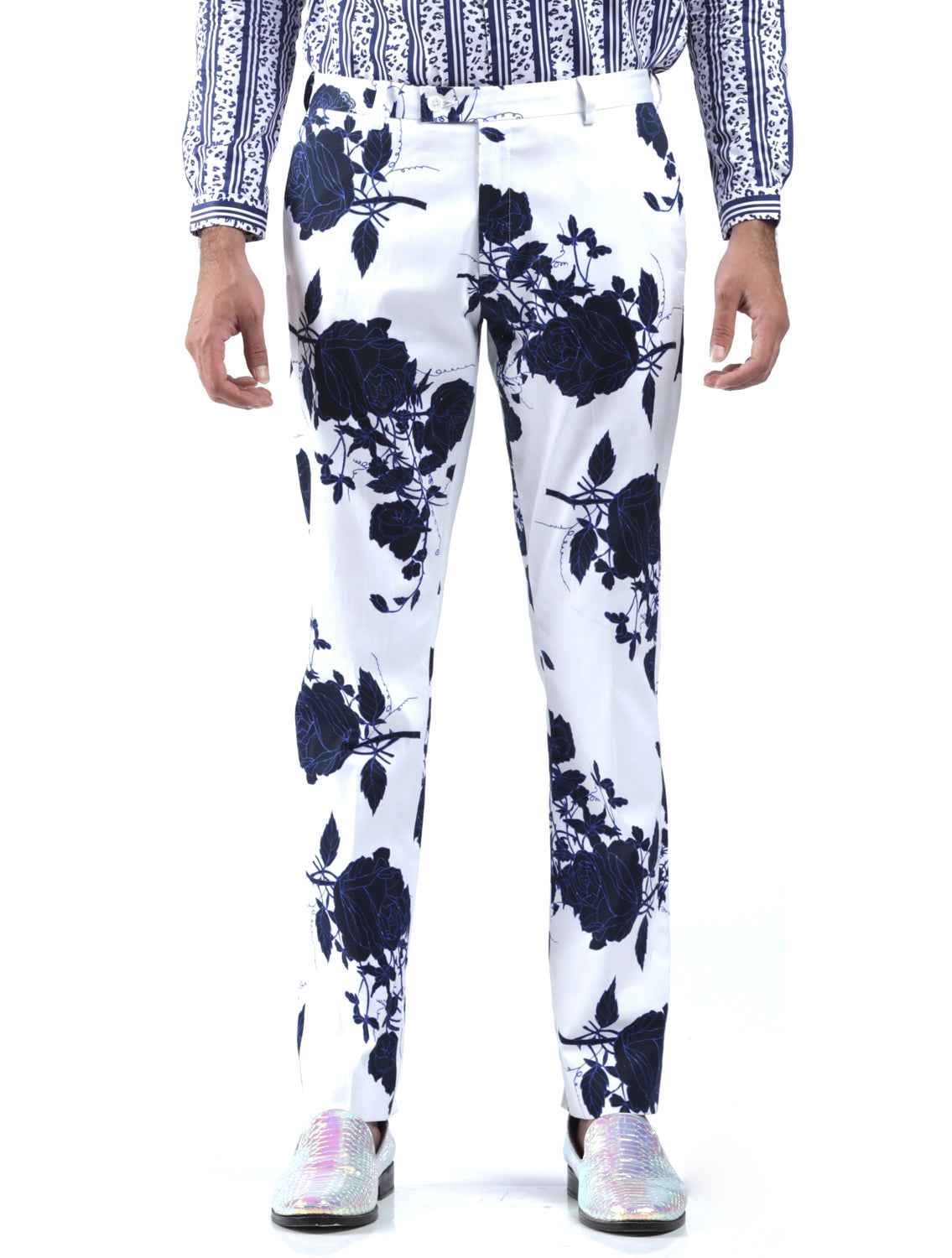 Blue Rose All-over Printed Trousers