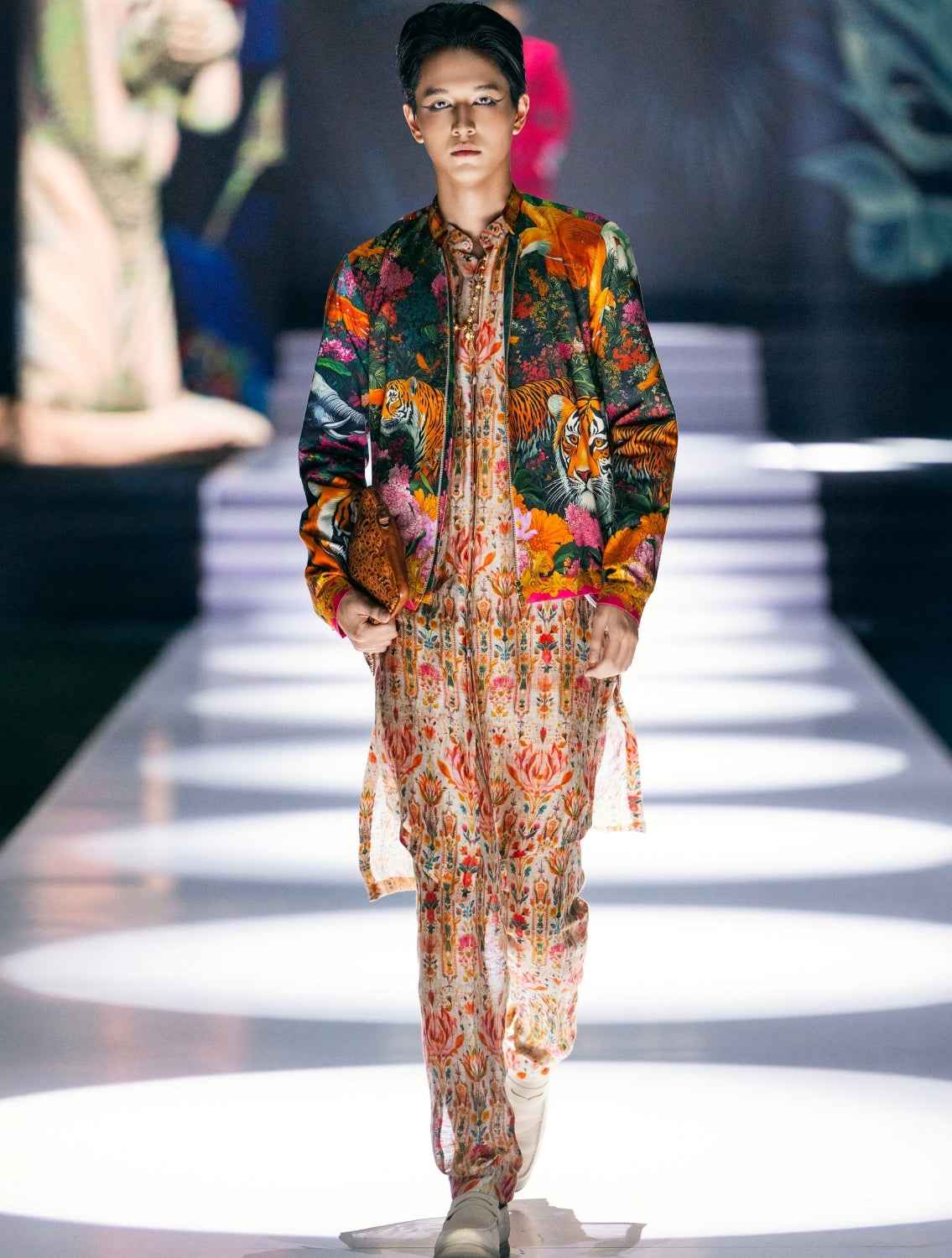 Ambar Printed Silk Linen Coord Set