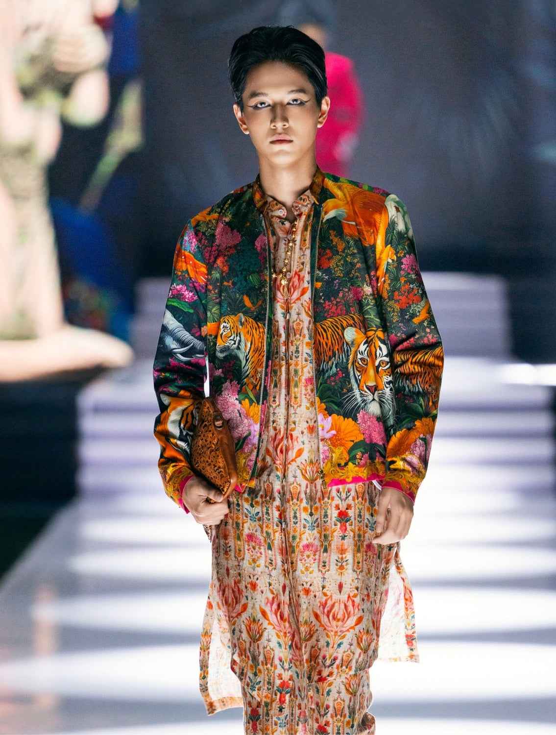 Ambar Printed Silk Linen Coord Set