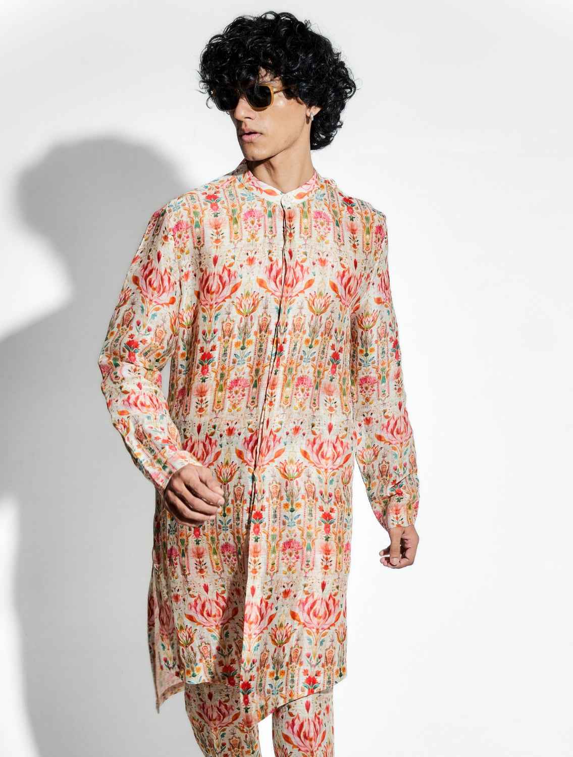 Ambar Printed Silk Linen Coord Set
