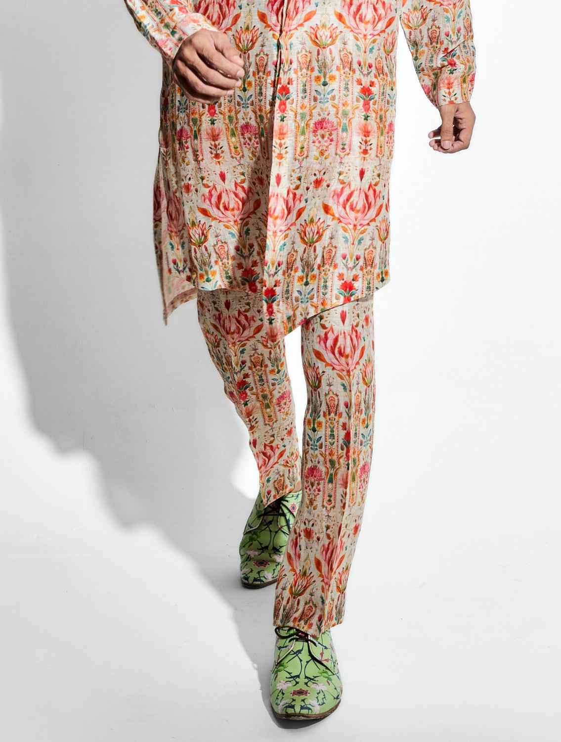 Ambar Printed Silk Linen Coord Set