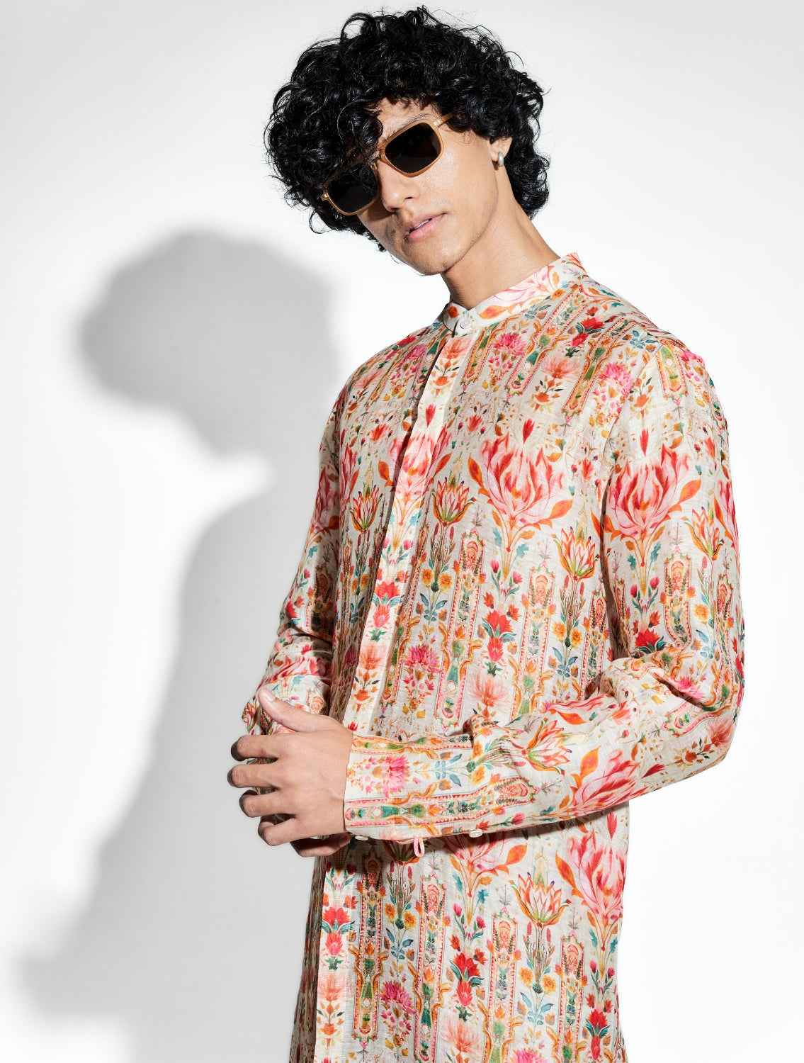 Ambar Printed Silk Linen Coord Set