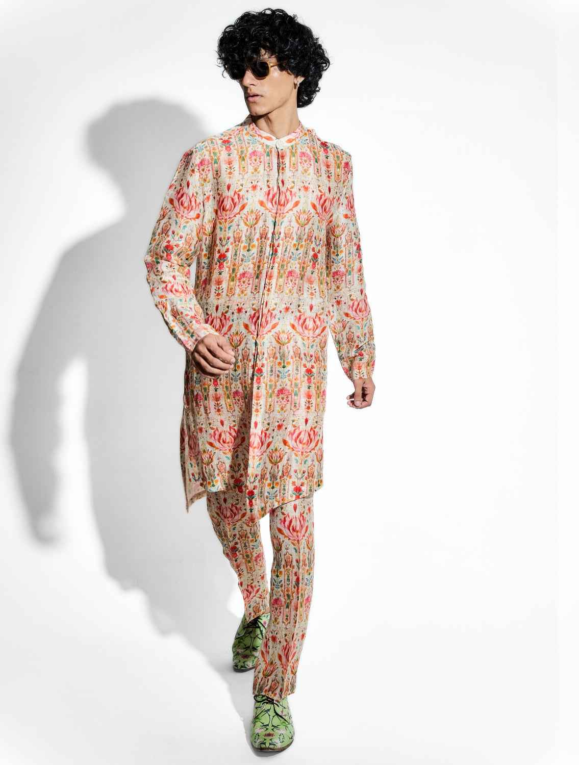 Ambar Printed Silk Linen Coord Set