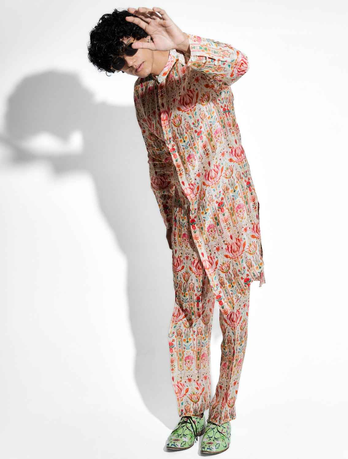 Ambar Printed Silk Linen Coord Set