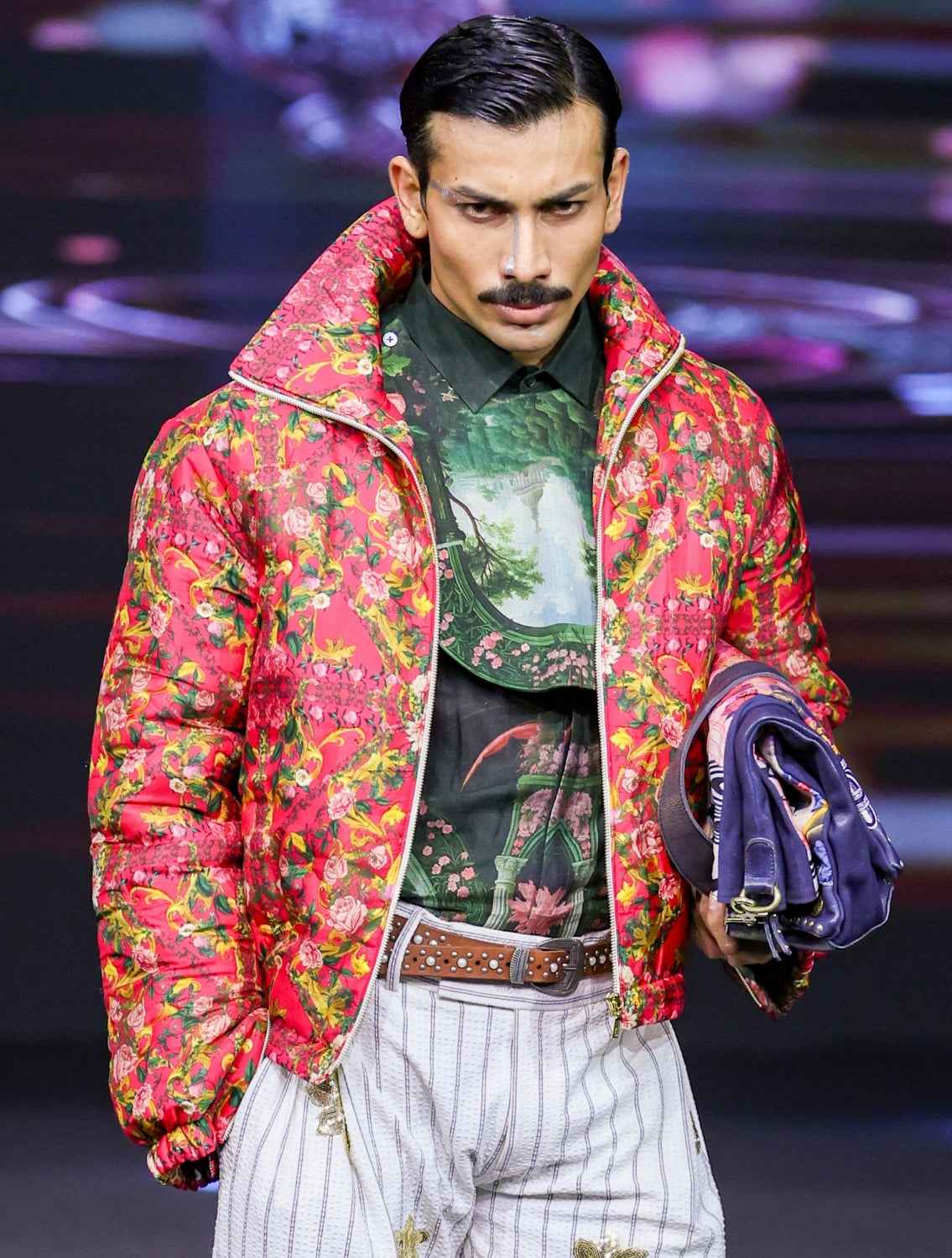 Mystic Silk Printed Parka