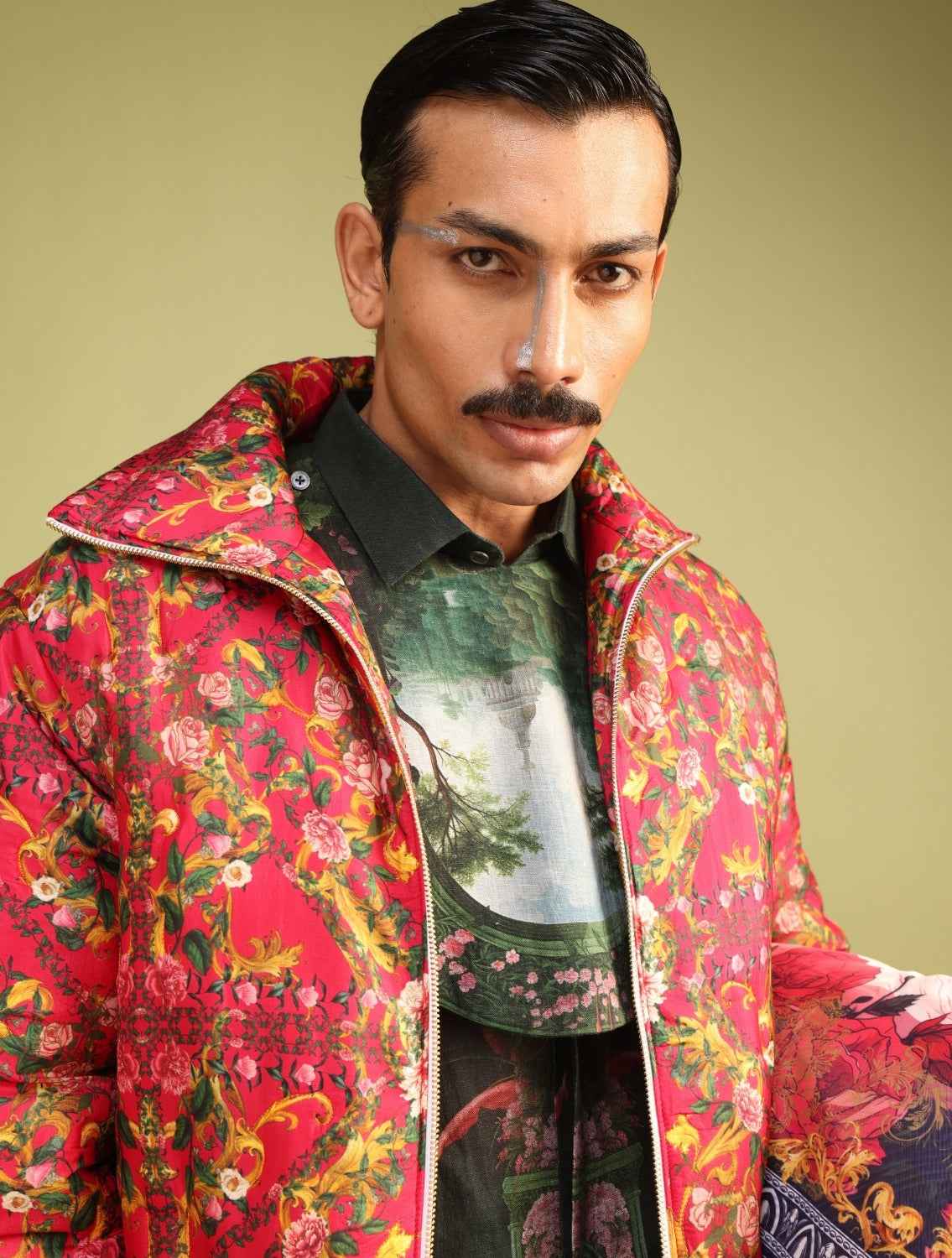 Mystic Silk Printed Parka