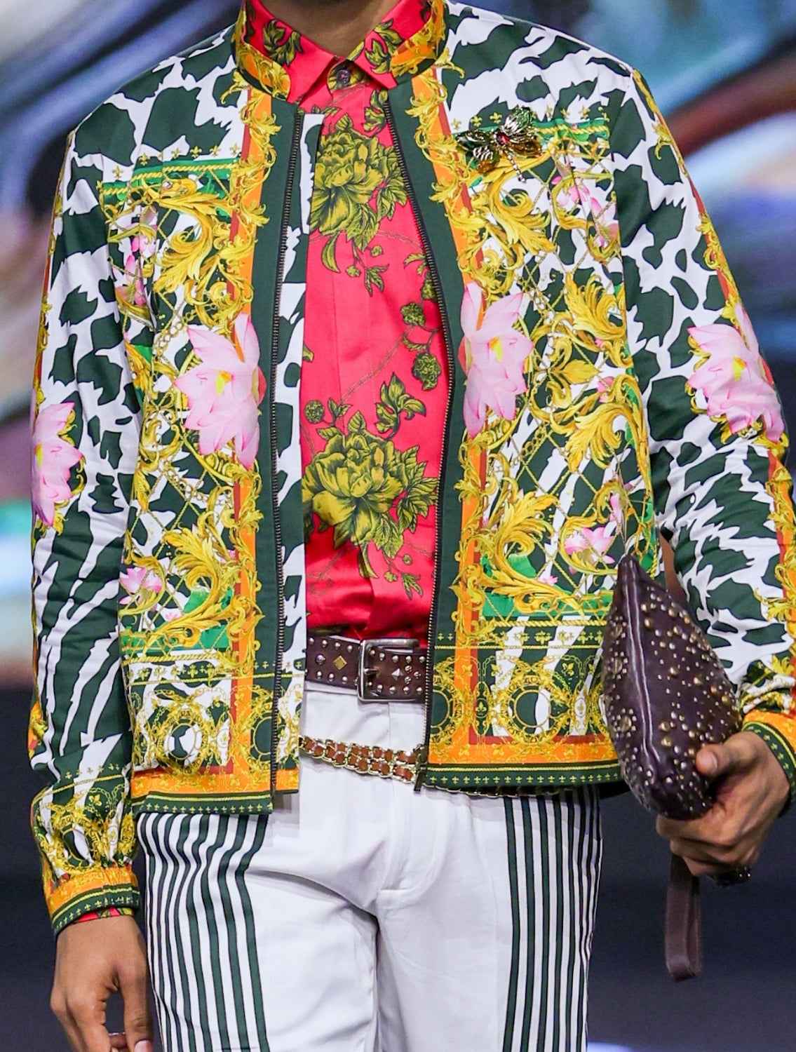 Monsoon Engineered Printed Bomber Jacket