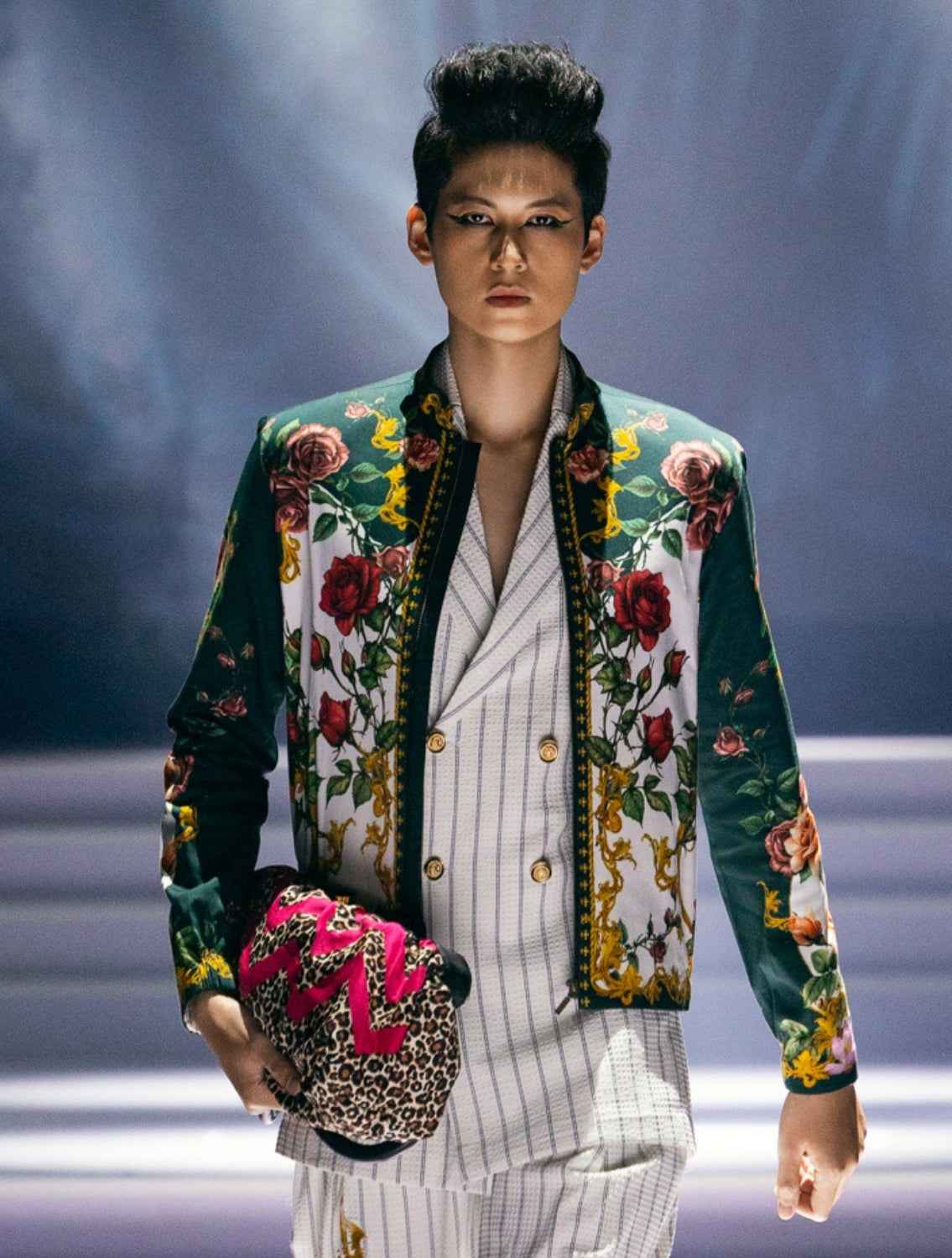 Echoes Engineered Printed Bomber Jacket