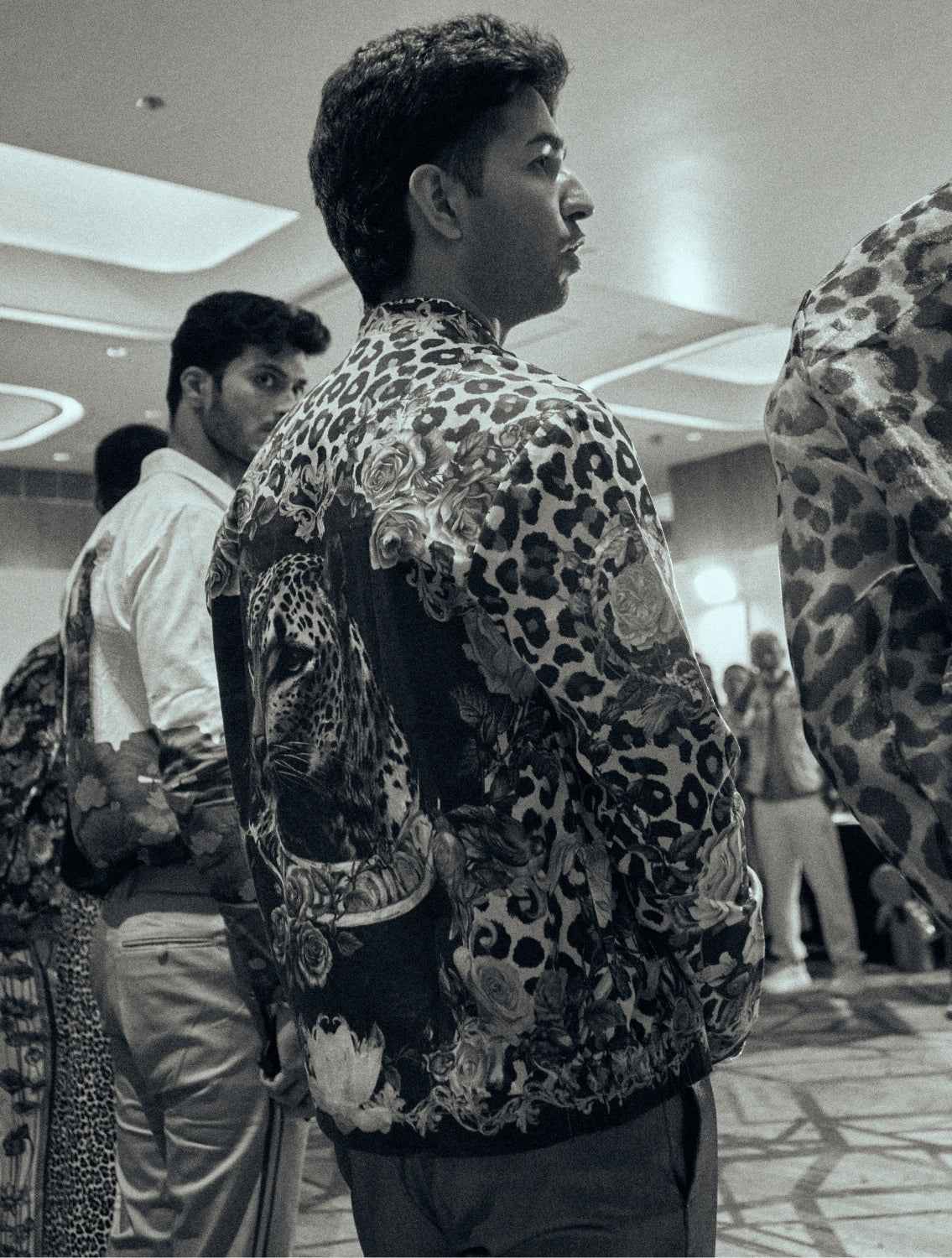 Twilight Leopard Printed Bomber Jacket