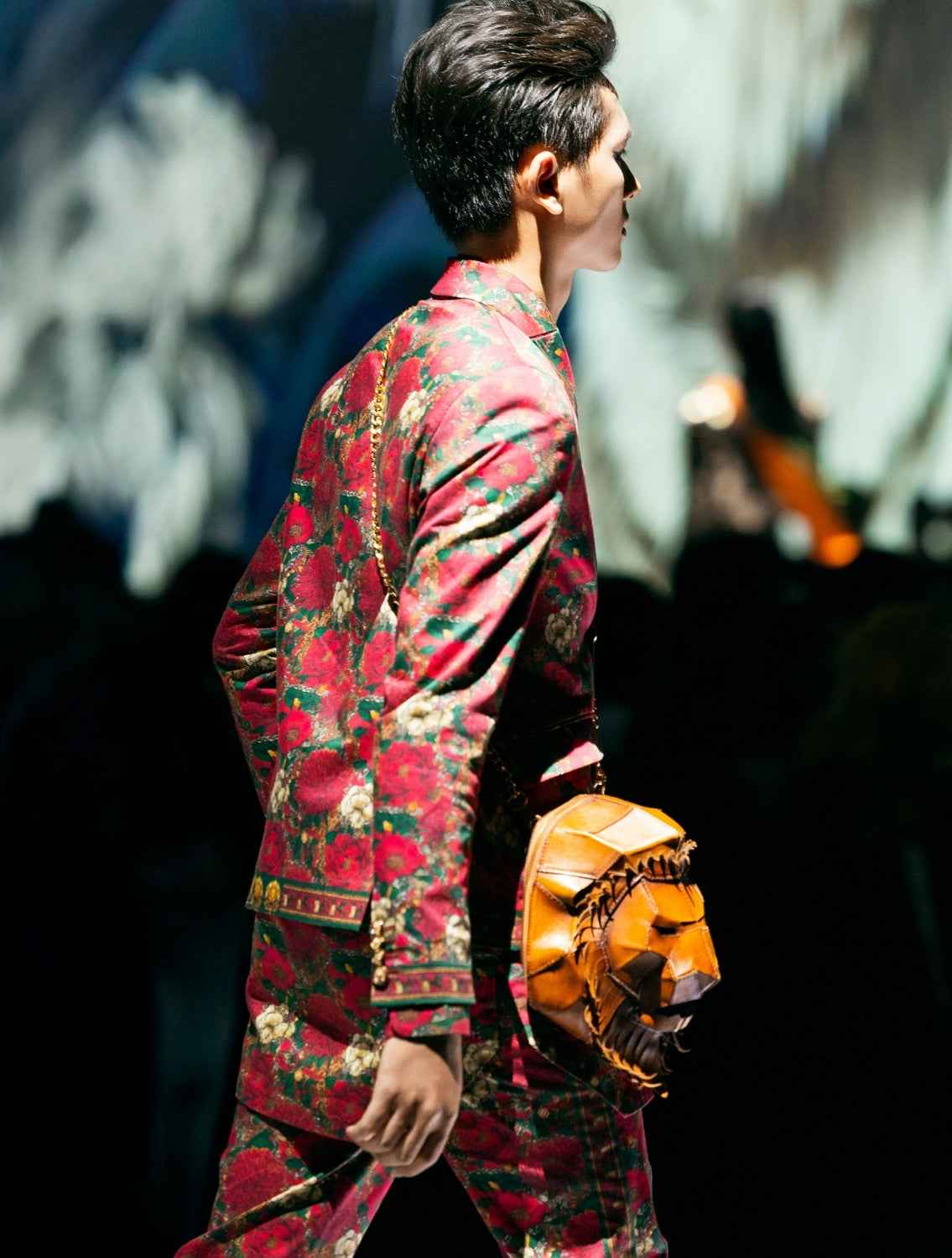 Roman Double Breasted Printed Suit