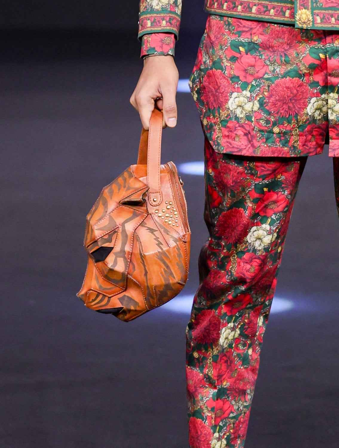 Roman Double Breasted Printed Blazer