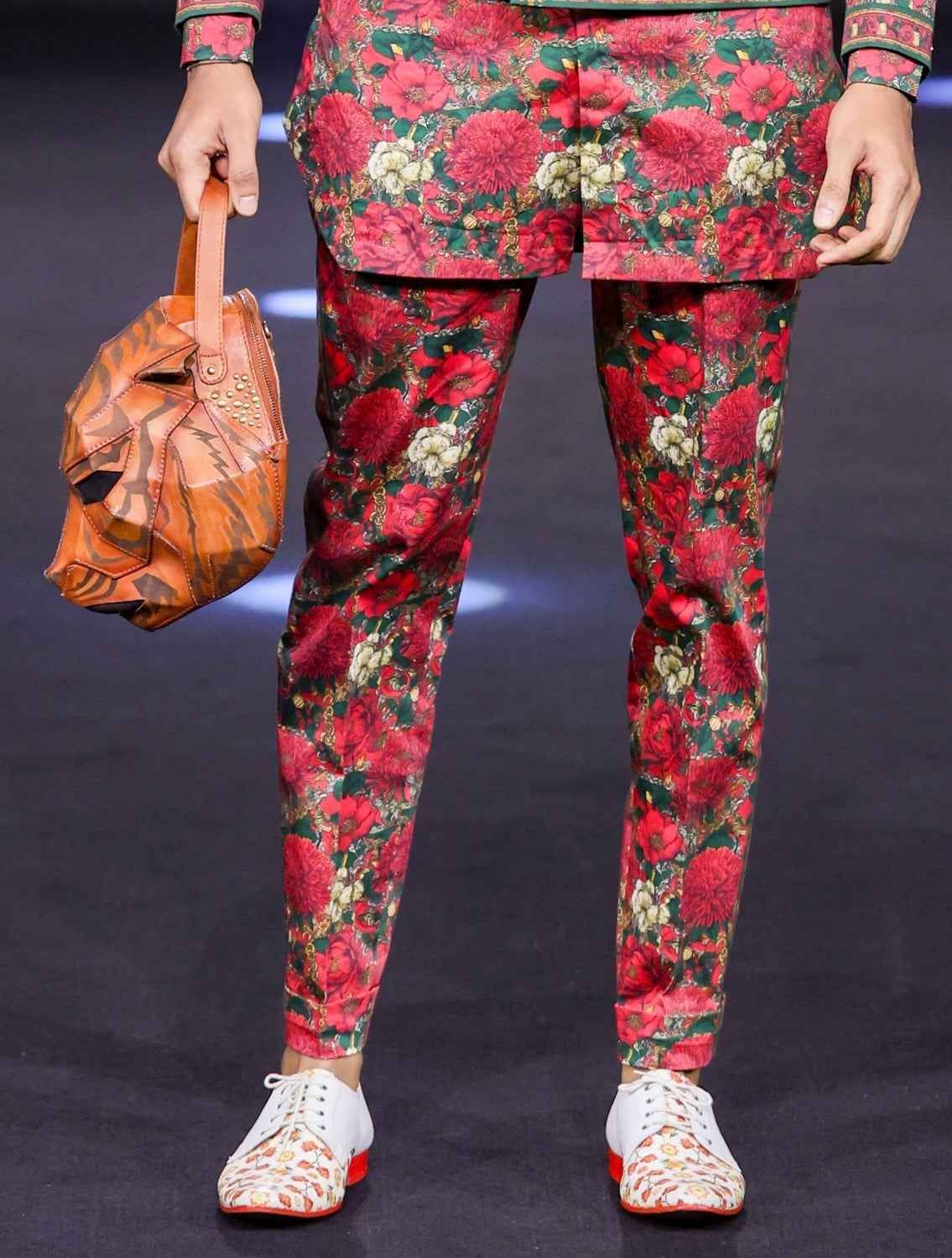 Roman Double Breasted Printed Suit