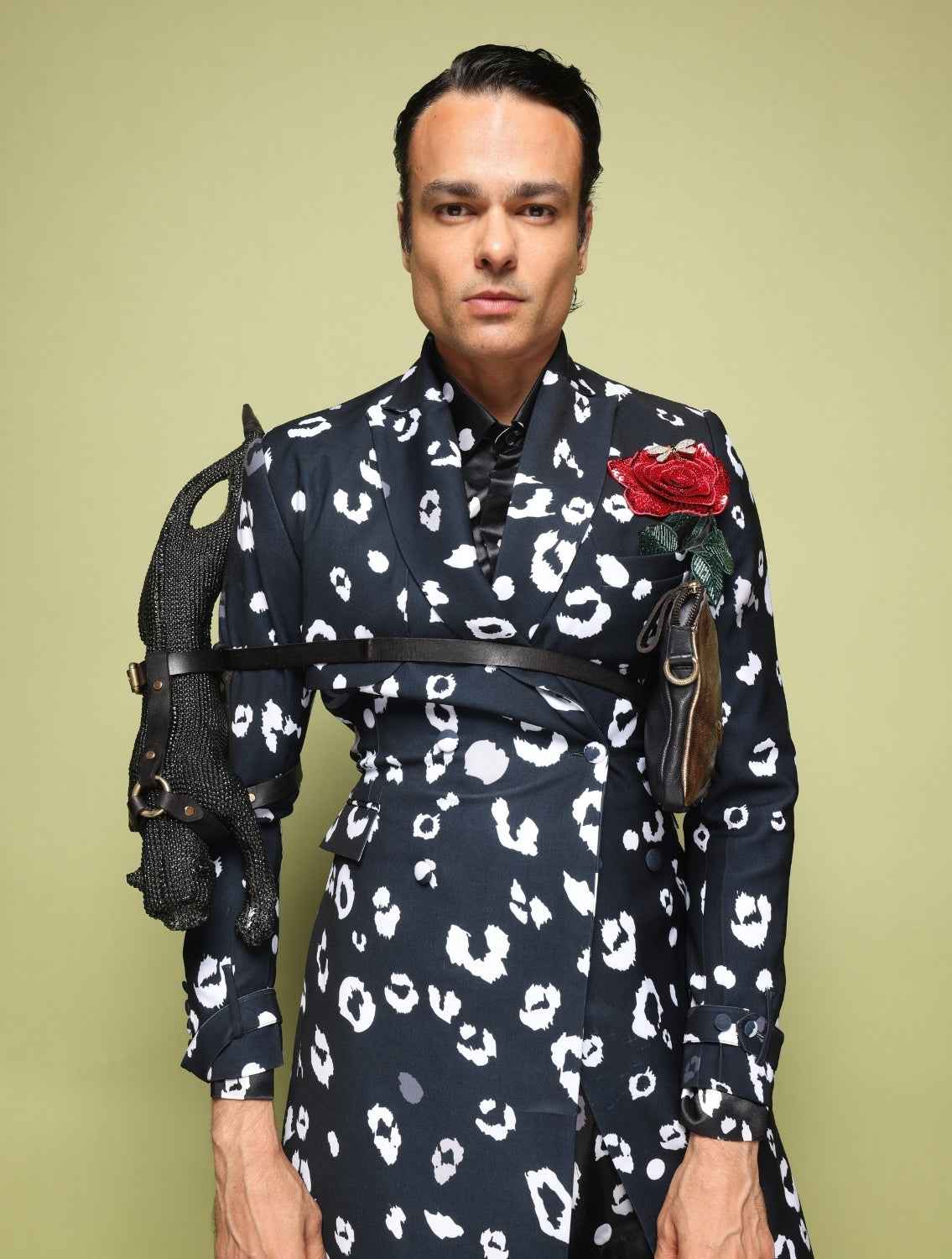 Jubatus Cheetah Printed Trenchcoat Set