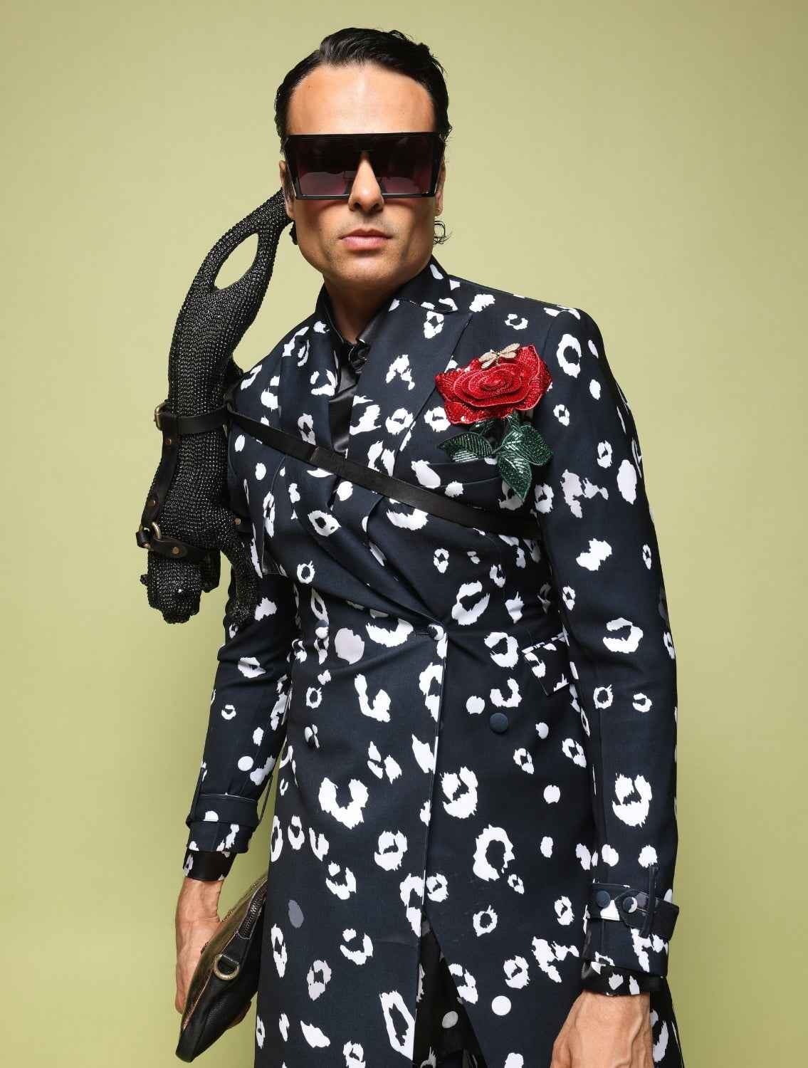 Jubatus Cheetah Printed Trenchcoat Set