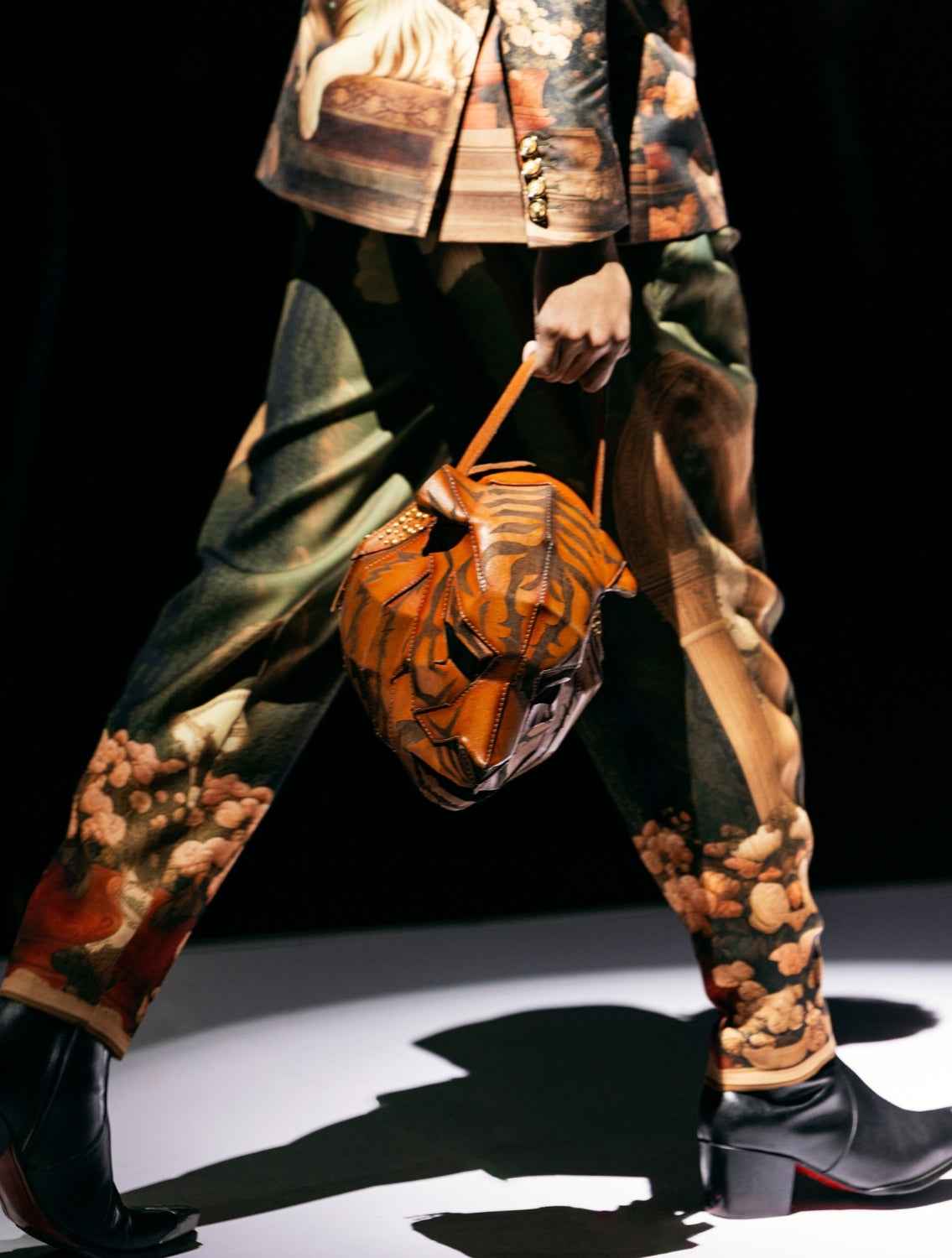 Doric Double Breasted Printed Suit