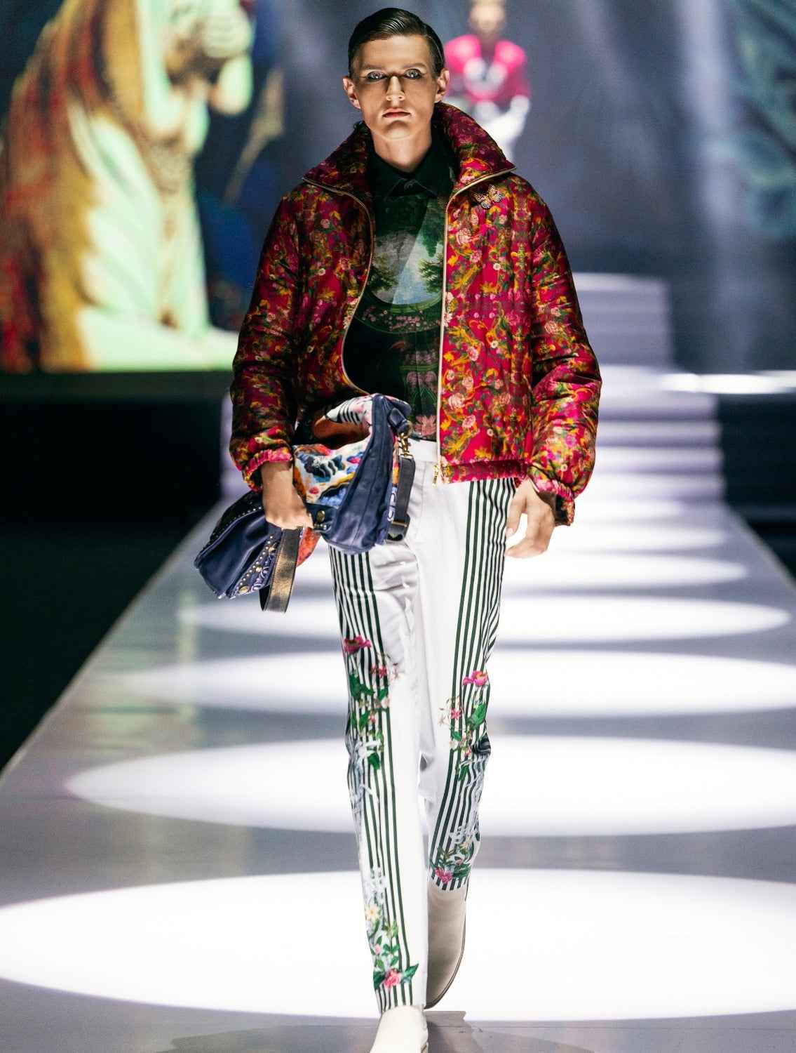 Robby Side Striper Printed Trousers