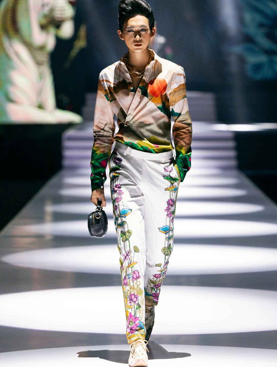 Miguel Side Striper Printed Trousers