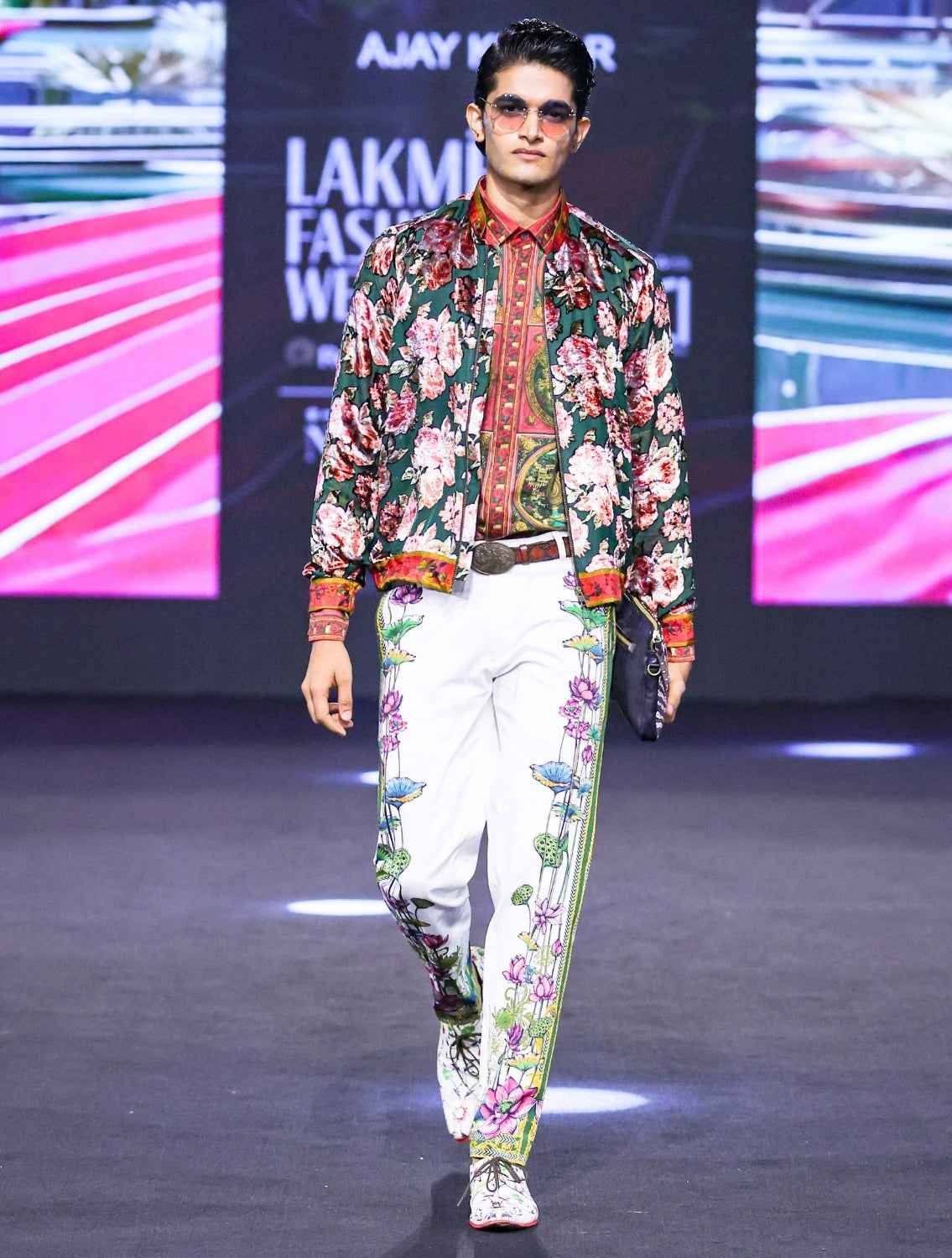 Miguel Side Striper Printed Trousers